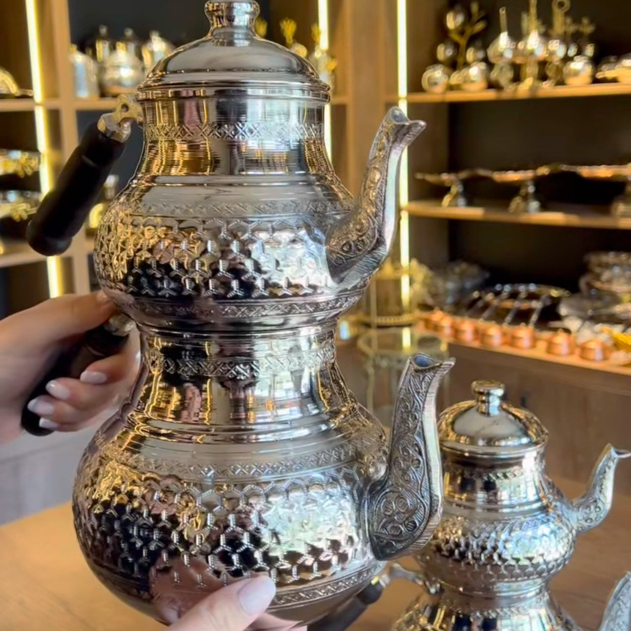 Ağır Bakır Çaydanlık