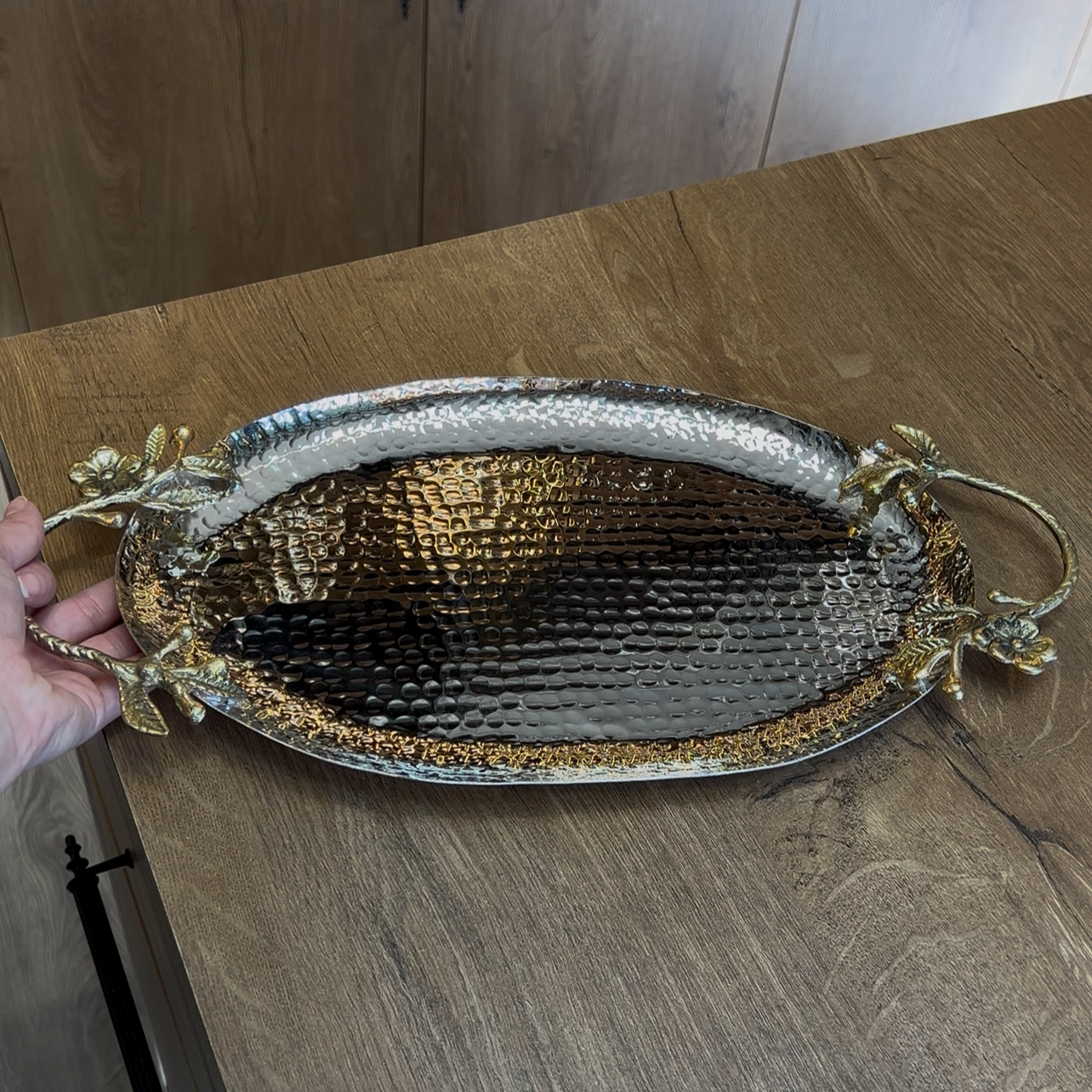 Bakır Oval Sunumluk Silver